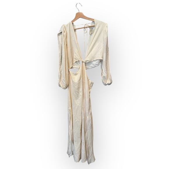 BOAMAR Bianca Balloon Sleeve Cutout Cover-Up Maxi Dress Size XL - Picture 7 of 16